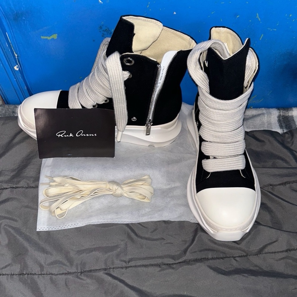 Rick Owens DRKSHDW Fogachine Cotton Denim Megalace Abstract